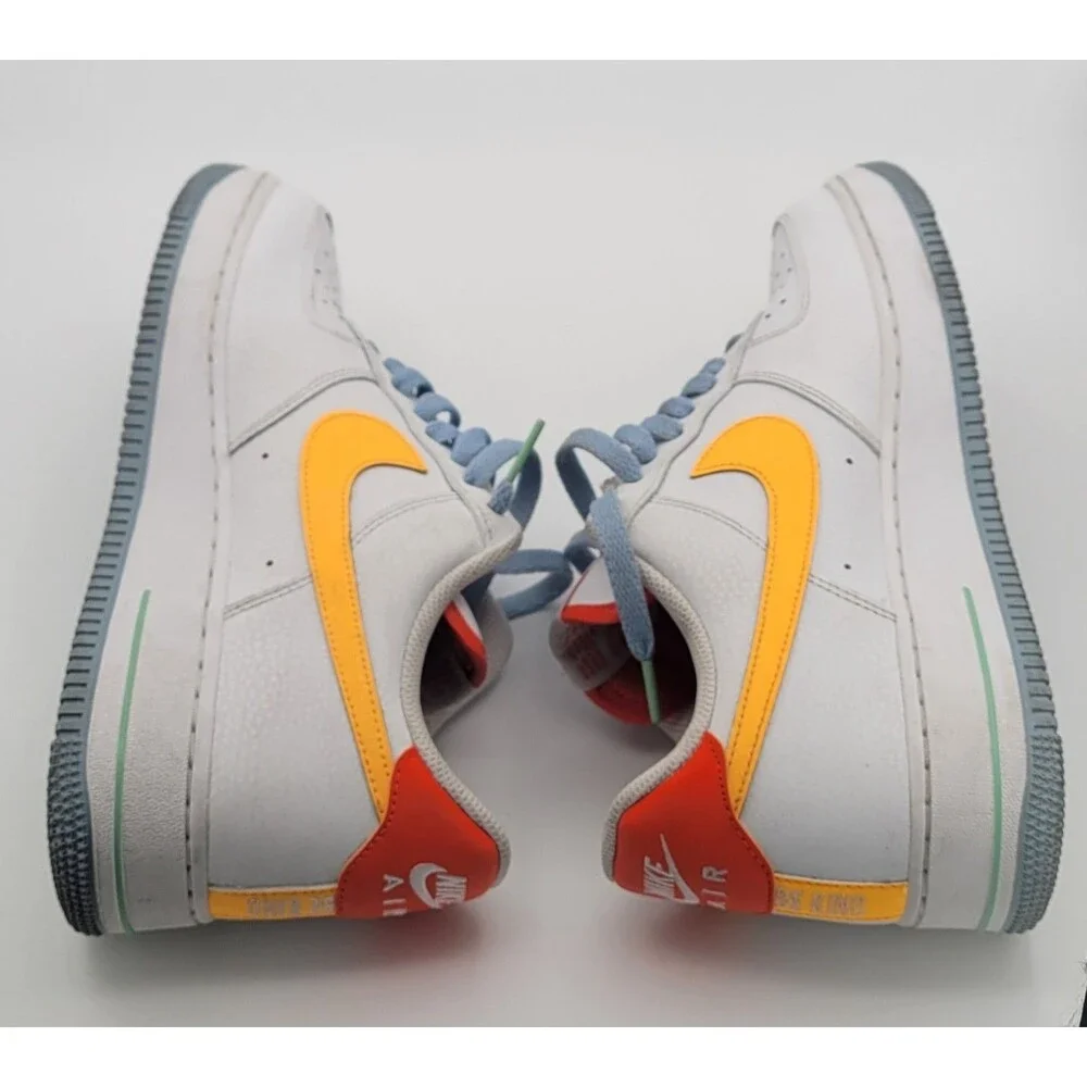 Nike Air Force 1 '07 LV8 'Be Kind' DC2196-100 Men's Size 8 Orange Yellow White